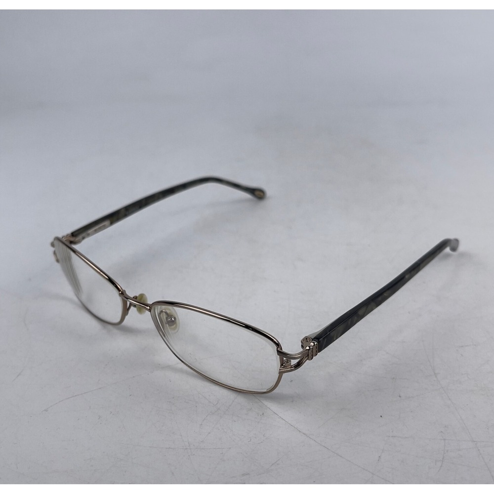 Safilo Elasta Womens Eyeglasses Frame Black Metal Full Rim Oval Shape -135mm
